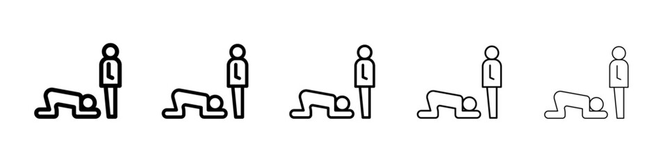 Fototapeta premium abandonment icon simple illustration logo art