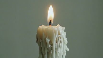Close-up of a burning candle