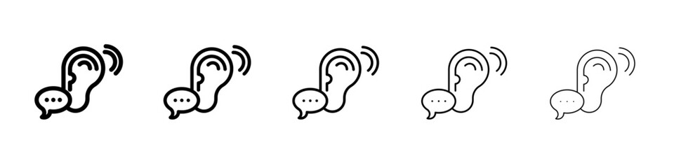 Active listening icon simple illustration logo art