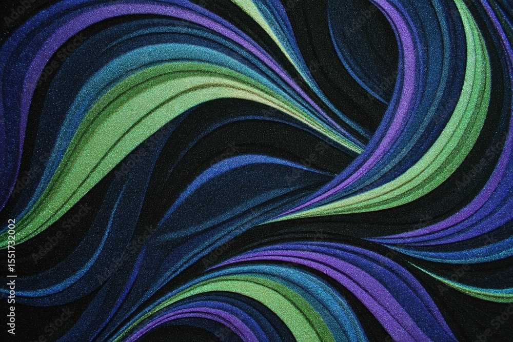 Poster abstract glittering swirls of color on transparent background abstract image featuring glittering sw