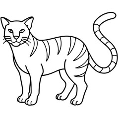 Minimalist Sand Cat Vector