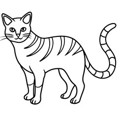 Minimalist Sand Cat Vector