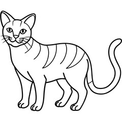 Minimalist Sand Cat Vector