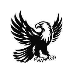 Obraz premium Eagle Silhouette Vector Art Illustration Design