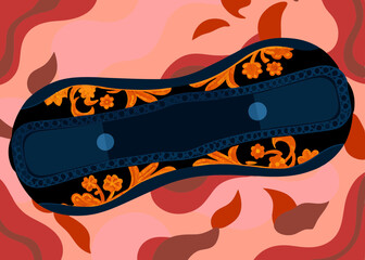 Fototapeta premium Floral patterned eye mask, for sleep, relaxation, and wellness