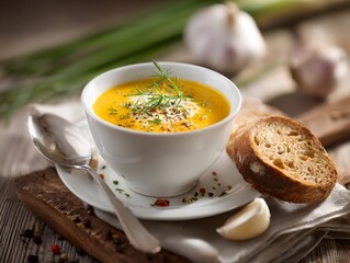 Nourishing soup served during wellness stay