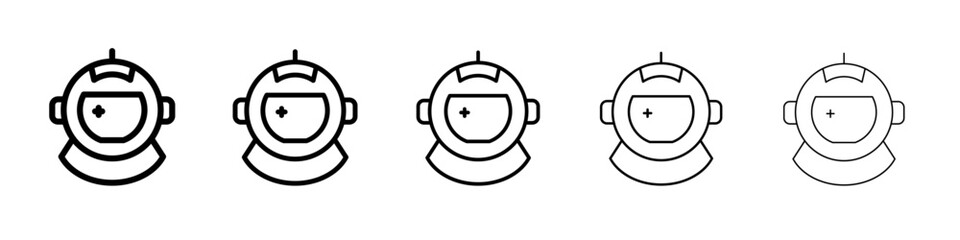 Astronaut or cosmonaut icon simple illustration logo art