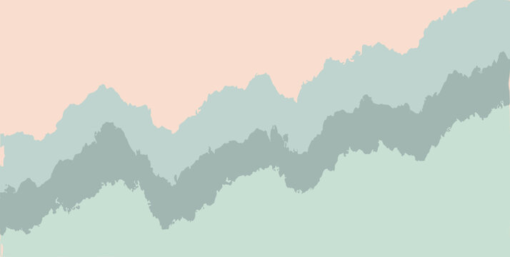 Zigzag line grid in mint green, stone gray, and blush pink