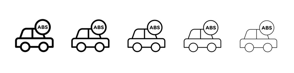 Automotive ABS icon simple illustration logo art
