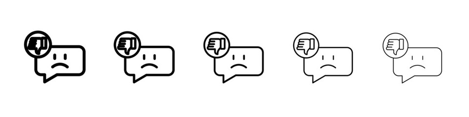 bad feedback icon simple illustration logo art