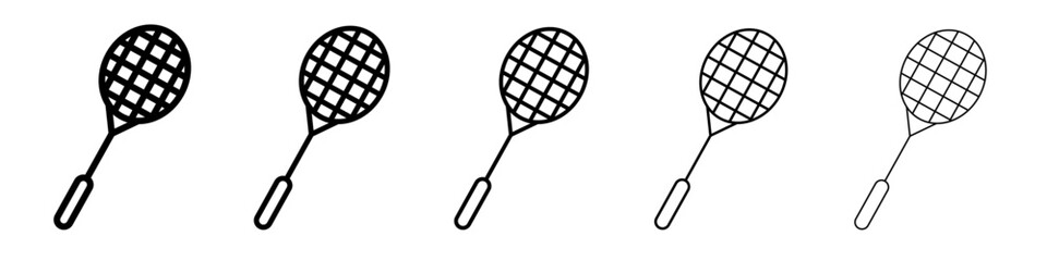 Badminton racquet icon simple illustration logo art
