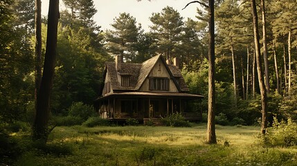 Secluded Forest House: A Rustic Haven in the Woods