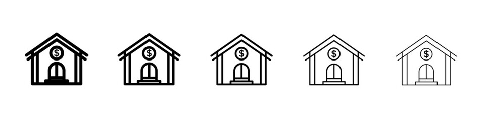 Bank icon simple illustration logo art
