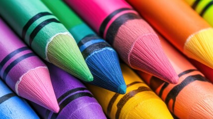 Close-up of colorful crayons