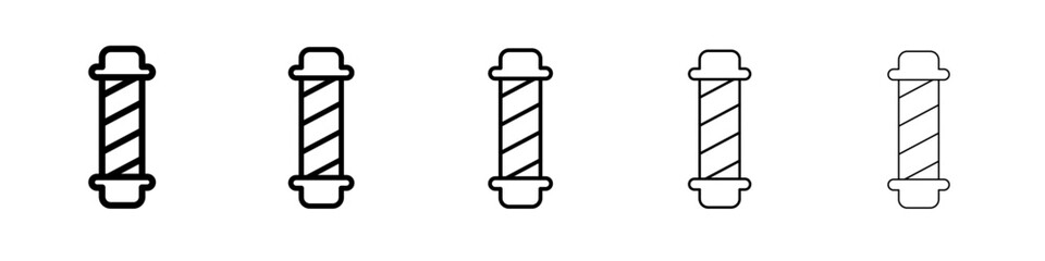 barber pole icon simple illustration logo art