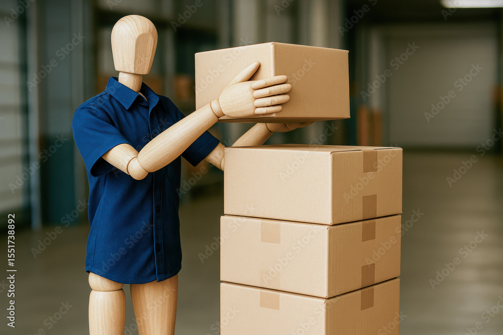 Poster effective organization and delivery rely on careful handling and stacking packages to ensure smooth 