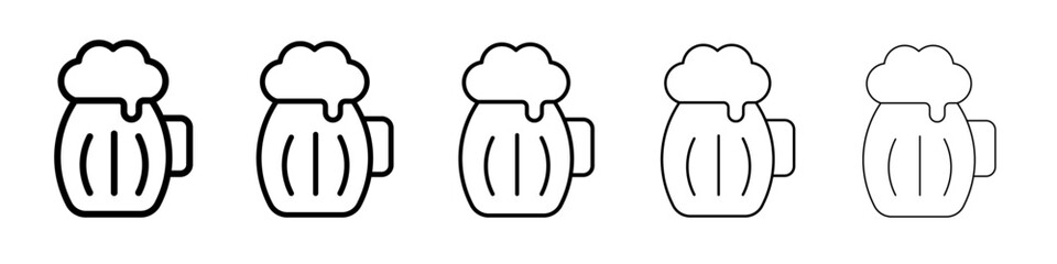 Beer mug icon simple illustration logo art