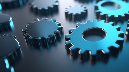 Close-up of metallic gears