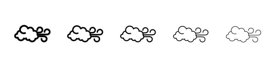 Blowing wind icon simple illustration logo art
