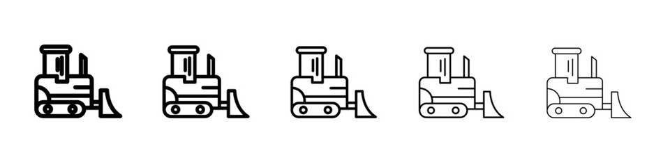 Bulldozer icon simple illustration logo art