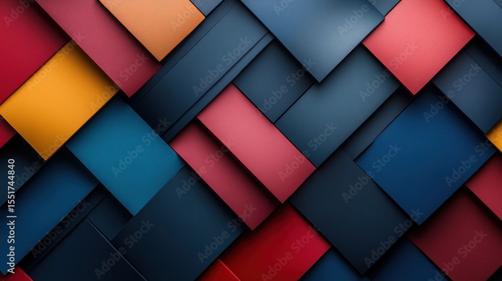 Aufkleber an artistic display of colorful leather pieces arranged in a layered pattern showcases texture and d