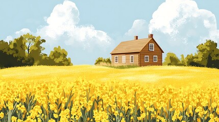 Golden Fields and Rustic Charm: A Serene Countryside Escape
