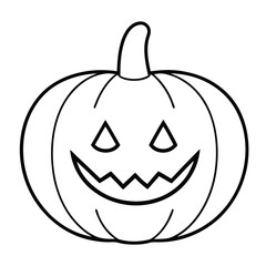 Spooky Halloween Pumpkin Vector Illustration.