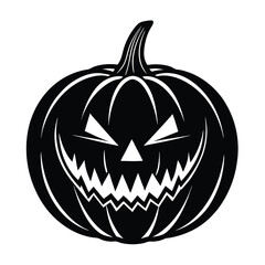 Spooky Halloween Pumpkin Vector Illustration.