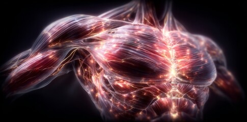 Human Body Muscular System for Men, stock image available