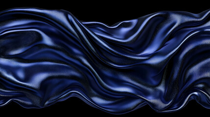 Obraz premium Dark blue fabric waves elegant silk texture background