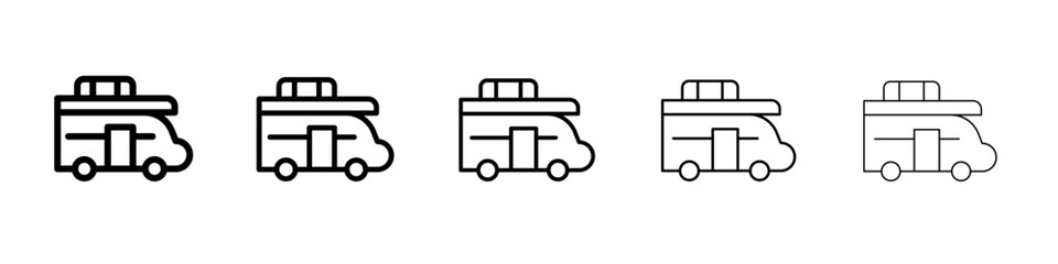 camping car icon simple illustration logo art