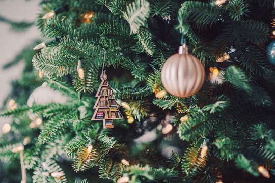 ornament shaped like a Christmas tree,