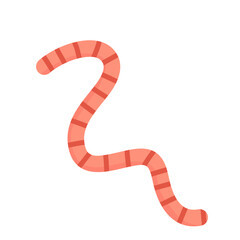 Worm intestinal parasite vector icon