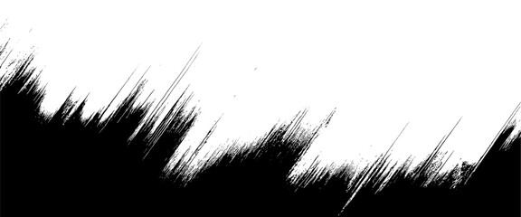 Vector old white and black brush stroke banner background 