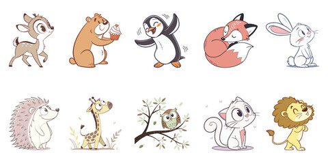 Autumn forest animals pack