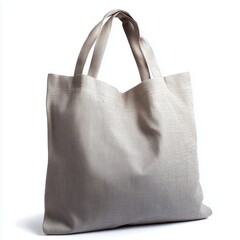 Light beige tote bag with two handles elegantly displayed on a clean white background for clothing, accessories, or personal items storage needs.