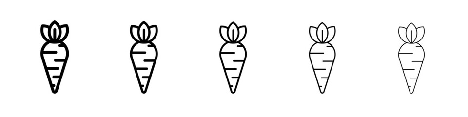 Carrot icon simple illustration logo art