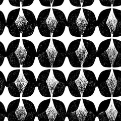Abstract geometric black and white hipster fashion random handmade organic background pattern