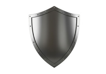 Isolated 3D Render of a Metal Shield Providing Medieval Protection