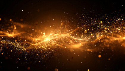 火花の粒子が浮かぶダークな炎風グランジ背景 – Grunge Texture of Floating Fire-Like Particles on a Dark Brown Background