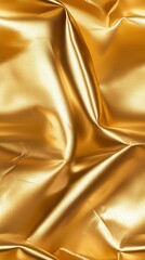 Luxurious gold satin fabric texture for elegant backgrounds and design projects