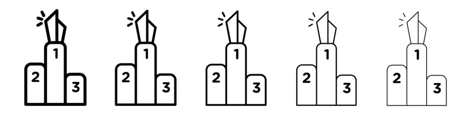 champion podium icon simple illustration logo art