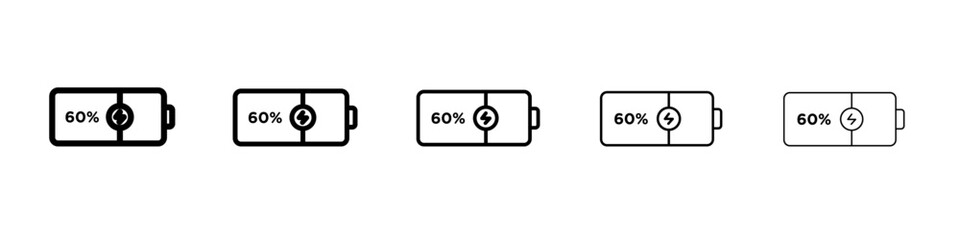 Charging battery icon simple illustration logo art