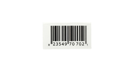 Isolated Barcode Scan Product Identification with Transparent Background