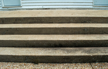 Horizontal row of cement steps