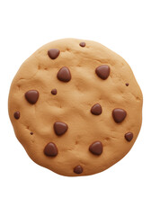 Isolated 3D Cookie with Chocolate Chips Delicious Baked Treat