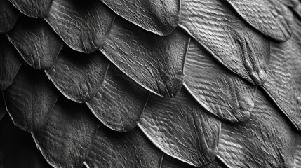 Close-up textured black and white feathers