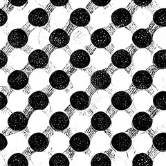 Abstract geometric black and white hipster fashion random handmade organic background pattern