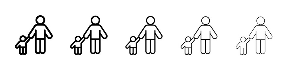 Child custody icon simple illustration logo art