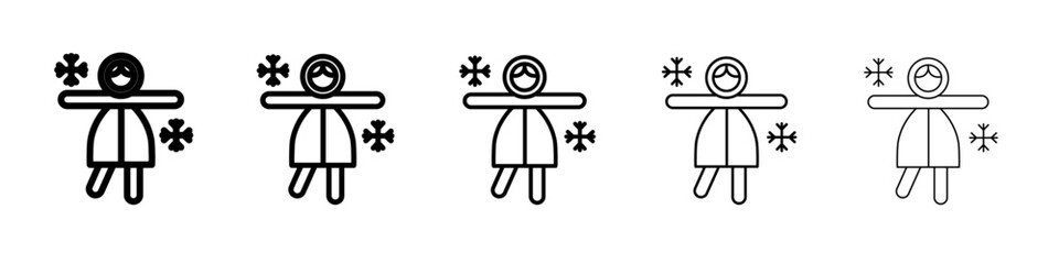 Child playing snow icon simple illustration logo art